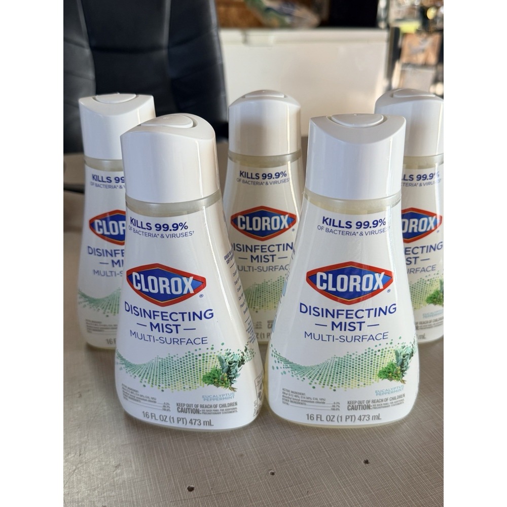 Lot 5 Clorox Disinfecting Mist Refills Eucalyptus Peppermint Multi-Surface 16oz